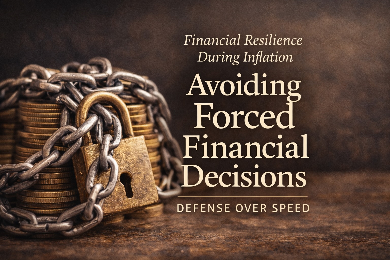 Reducing pressure to avoid forced financial choices