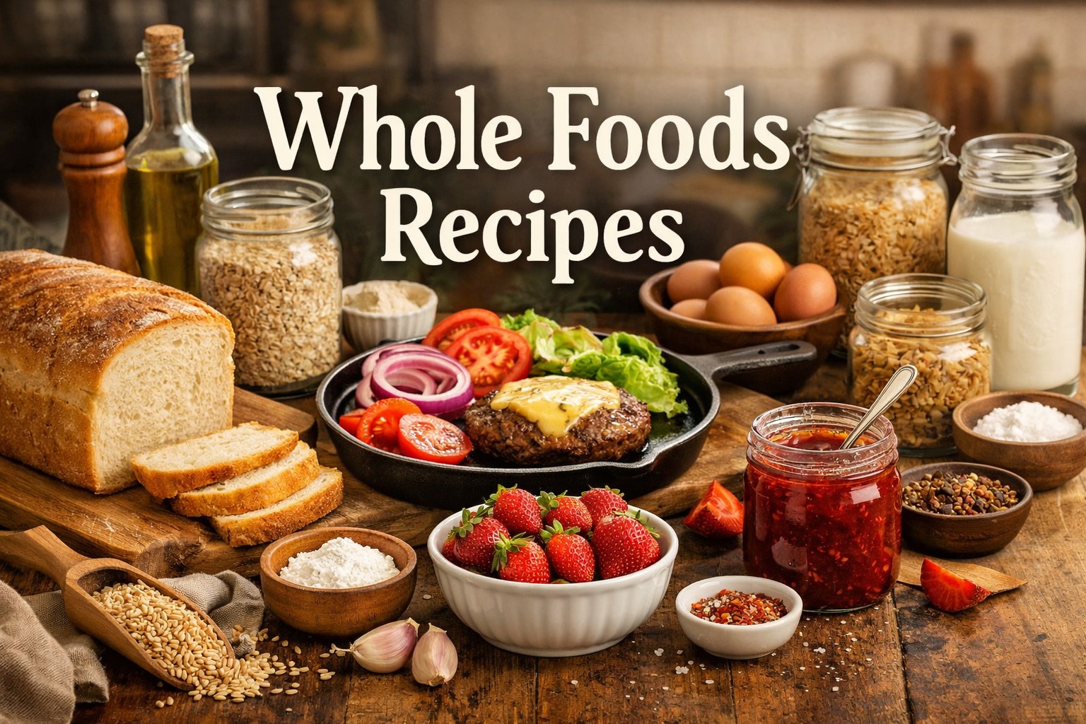 Cooking whole food recipes at home