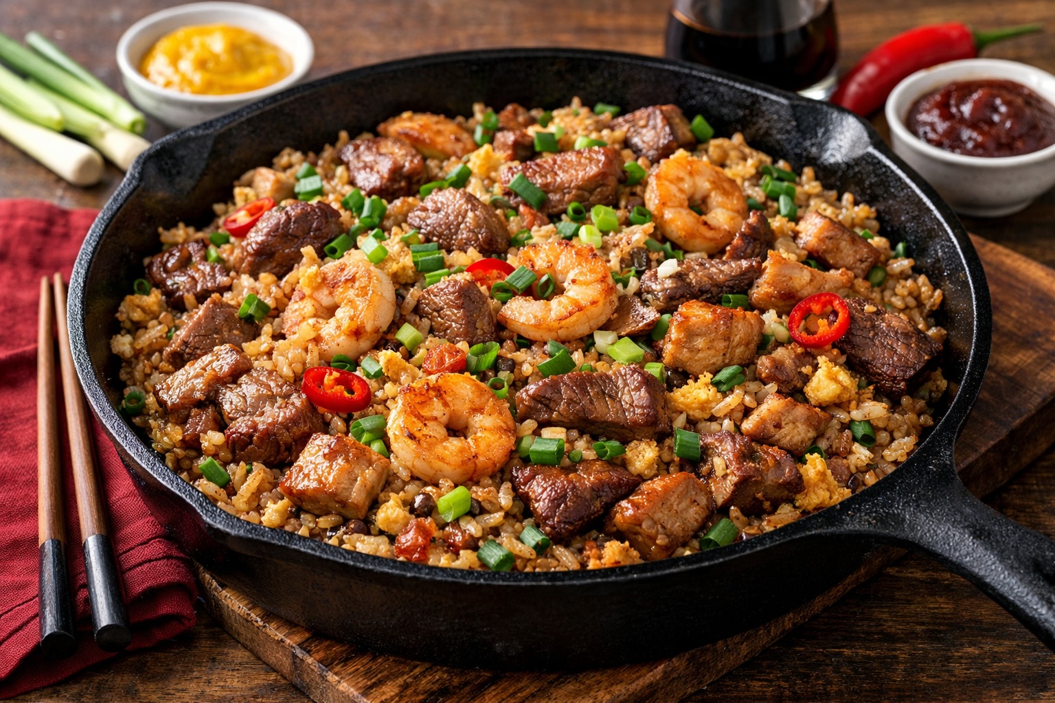 Peruvian Chaufa Mixto