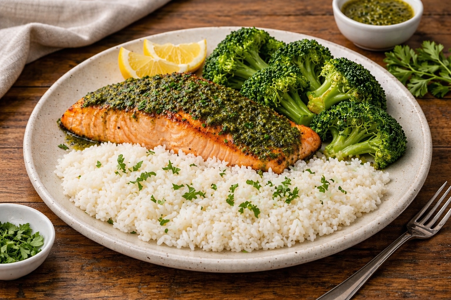 Salmon with Rice or Quinoa