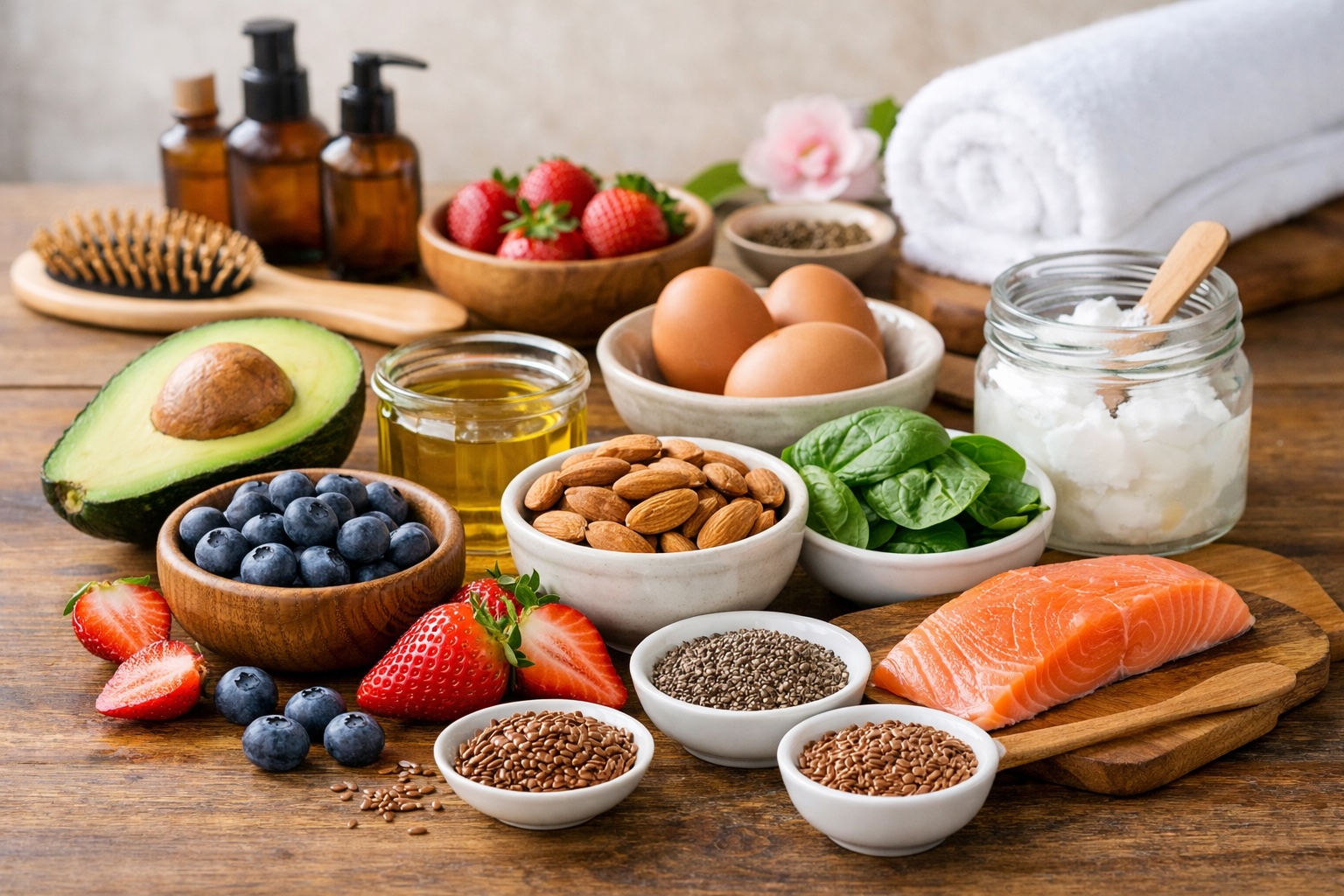 Superfoods for hair and skin
